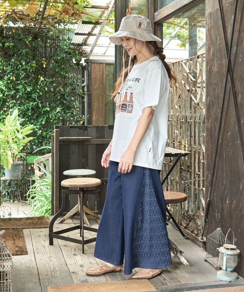 チャイハネ（チャイハネ）の「【チャイハネ】ベーシィブーツカットデニムパンツ（デニムパンツ・レディース・ダークブルー/ライトブルー/ブラック・FREE）」の6枚目の写真