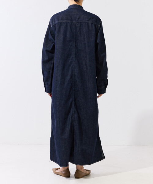 FREAK'S STORE LEE別注 フレアマキシデニムワンピース 黒 M Lee/リー WEB限定 別注FLARE MAXI ONEPIECE/フレア マキシ