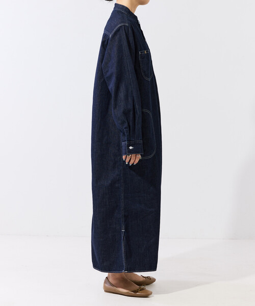 FREAK'S STORE（フリークスストア）の「限定展開 Lee/リー 別注 FLARE MAXI ONEPIECE/フレア マキシ ワンピース（デニム）（ワンピース・レディース・ネイビー/ブルー/サックスブルー/ブラック・SMALL/MEDIUM）」の11枚目の写真