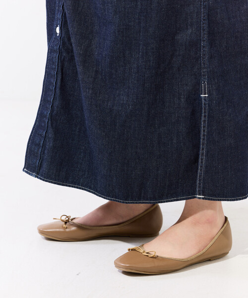 FREAK'S STORE LEE別注 フレアマキシデニムワンピース 黒 M Lee/リー