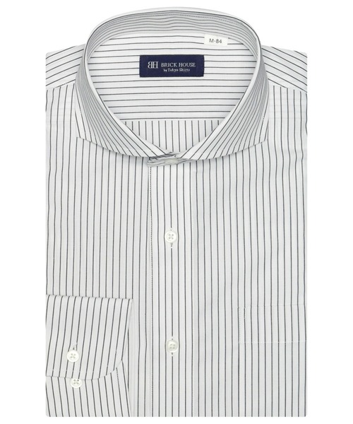 形態安定ノーアイロン ホリゾンタルワイド 長袖ビジネスワイシャツ（ビジネスシャツ）｜TOKYO SHIRTS（トウキョウシャツ）ビジネスシャツ