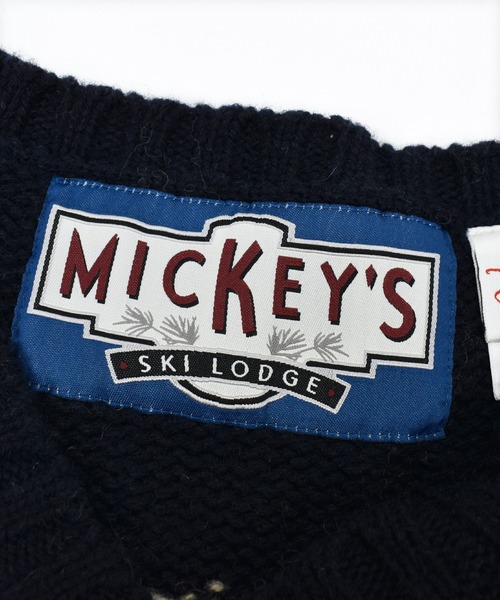 OLDMICKEY （オールドミッキー）の「【ヴィンテージ古着】MICKEY'S SKI LODGE / ミッキーズ スキーロッジ Vネック ニットセーター（ニット/セーター・メンズ・ベージュ・LARGE）」の8枚目の写真