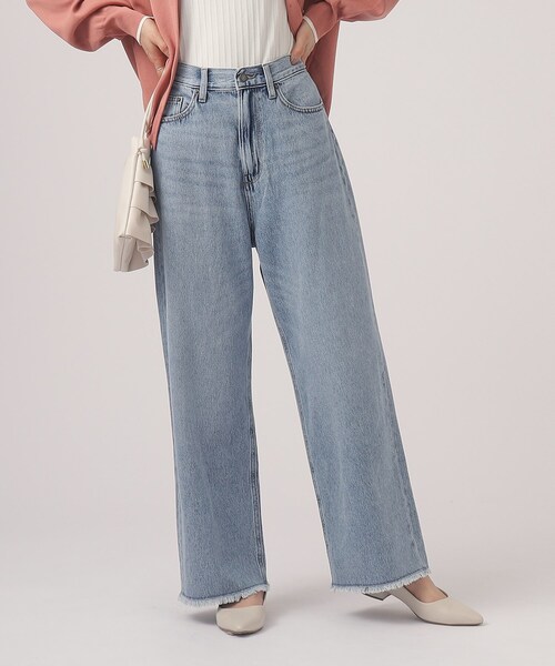 Cutie Blonde(キューティーブロンド)の「◆フリンジデニム ワイドパンツ(デニムパンツ・レディース・ブルー系4/ブラック/ライトブルー・04/02/03)」の8枚目の写真