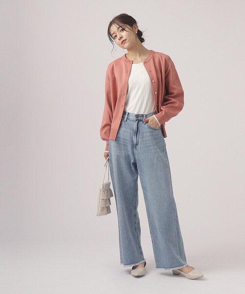 Cutie Blonde(キューティーブロンド)の「◆フリンジデニム ワイドパンツ(デニムパンツ・レディース・ブルー系4/ブラック/ライトブルー・04/02/03)」の10枚目の写真