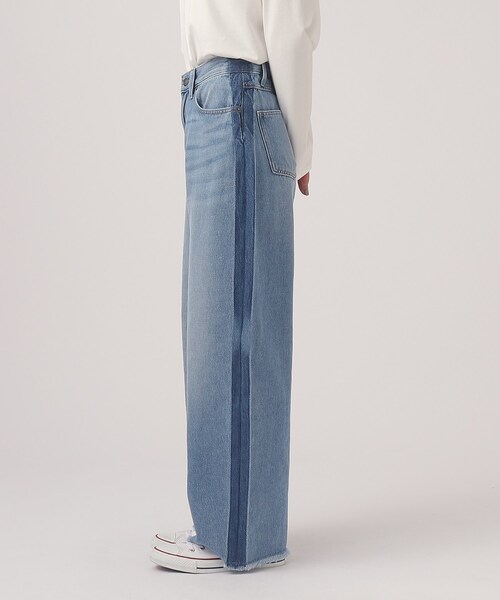 Cutie Blonde(キューティーブロンド)の「◆フリンジデニム ワイドパンツ(デニムパンツ・レディース・ブルー系4/ブラック/ライトブルー・04/02/03)」の17枚目の写真