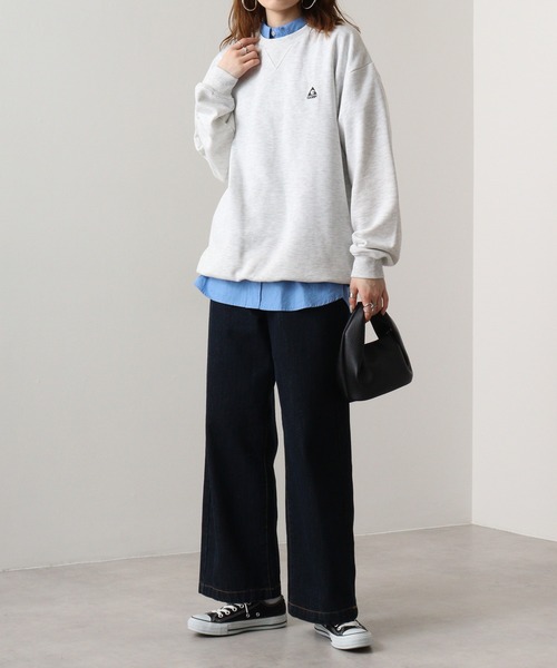 GERRY(ジェリー)の「GERRY 裏毛 バック刺繍 プリント クルーネック(スウェット・メンズ・ダークグレー/アイボリー/ネイビー/アッシュグレー・M/LL/L)」の9枚目の写真