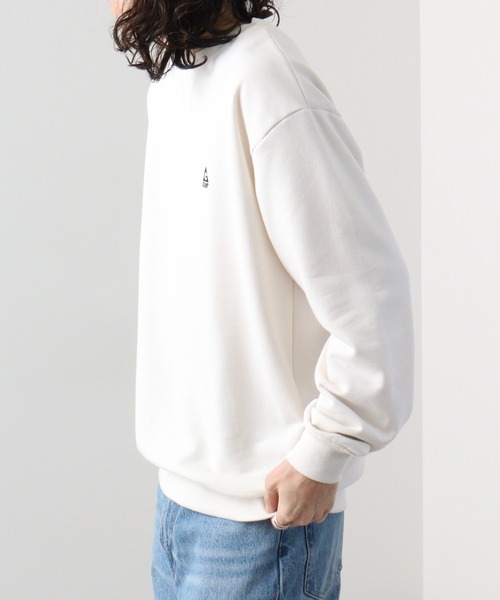 GERRY(ジェリー)の「GERRY 裏毛 バック刺繍 プリント クルーネック(スウェット・メンズ・ダークグレー/アイボリー/ネイビー/アッシュグレー・M/LL/L)」の14枚目の写真