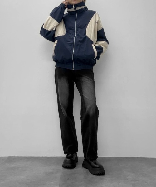 jiasecond.(ジアセカンド)の「【jiasecond.】ウエストカットアウトデニムパンツ / ボトムス 肌見せ ワイド ルーズ ストレート ブラック(デニムパンツ・レディース・ブラック・FREE)」の8枚目の写真
