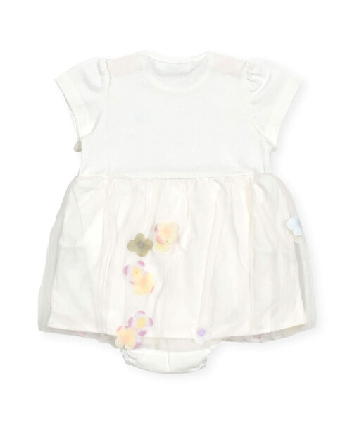 SLAP SLIP BABY（スラップスリップベビー）の「【お揃い】お花モチーフフワフワチュールロンパースベビー(70~80cm)（ロンパース・キッズ・ピンク/オフホワイト・80ｃｍ/70cm）」の6枚目の写真