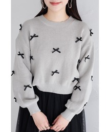 【ZOZO限定】リボン付きショートニット
