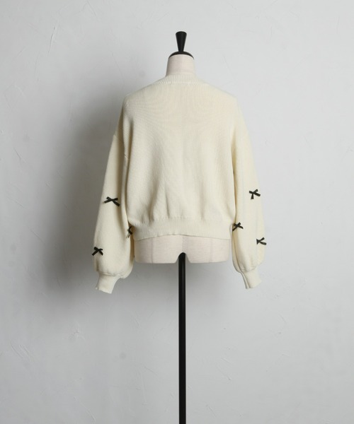 セール】【ZOZO限定】リボン付きショートニット（ニット