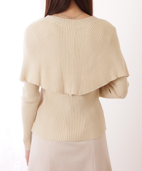 Lace Ladies（レースレディース）の「ケープカラー リブ ニット 長袖 プルオーバー（ニット/セーター・レディース・ブラック/アイボリー/グリーン・FREE）」の20枚目の写真