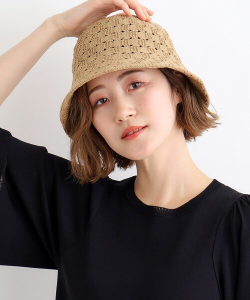 grove（グローブ）の「◆【雑誌掲載】柄編みサーモダウンハット（ハット・レディース・ベージュ/ブラック/アイボリー・00）」の11枚目の写真