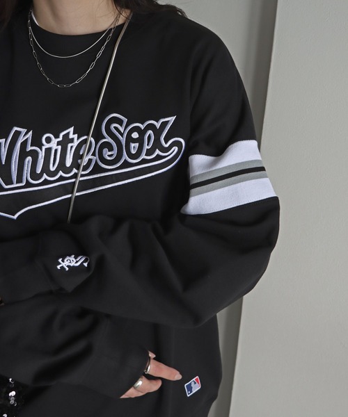 MLB(メジャーリーグベースボール)の「MLBワッペン刺繍チームロゴスウェット(スウェット・レディース・ライトグレー/ホワイト/グリーン/ネイビー/ブラック・M/L/XL)」の10枚目の写真