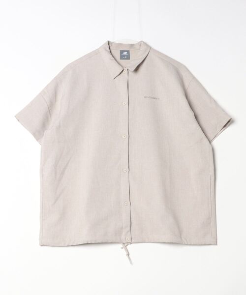 NEW BALANCE(ニューバランス)の「【別注】ニューバランス New Balance THE CITY ショートスリーブサマーシャツ 限定コラボ(Tシャツ/カットソー・レディース・オリーブ/アイボリー/ブルーグレー・S/M/L/XL)」の1枚目の写真