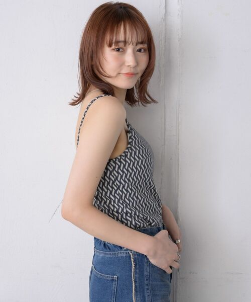 RETRO GIRL(レトロガール)の「柄カップ付キャミ(キャミソール・レディース・ブラウン系その他/ブルー系その他/ホワイト系その他・FREE)」の9枚目の写真