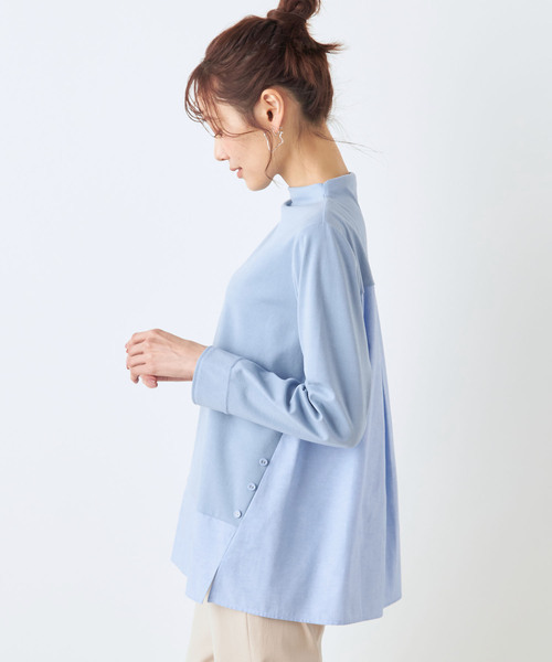 DECOY SINCE 1981(デコイシンスイチキュウハチイチ)の「ドッキングプルオーバー(Tシャツ/カットソー・レディース・ネイビー/サックスブルー・M/L/LL)」の3枚目の写真