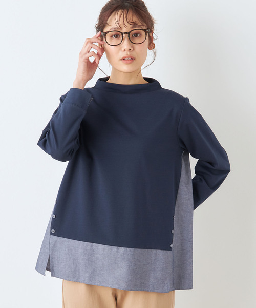 DECOY SINCE 1981(デコイシンスイチキュウハチイチ)の「ドッキングプルオーバー(Tシャツ/カットソー・レディース・ネイビー/サックスブルー・M/L/LL)」の14枚目の写真