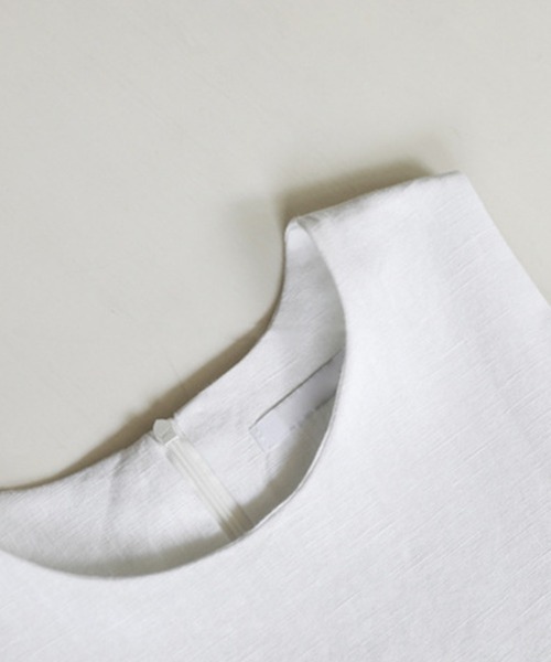 Miniministore（ミニミニストア）の「リネンワンピース ノースリーブ 韓国風 夏服（ワンピース・レディース・ホワイト/イエロー・XL/L/M）」の13枚目の写真