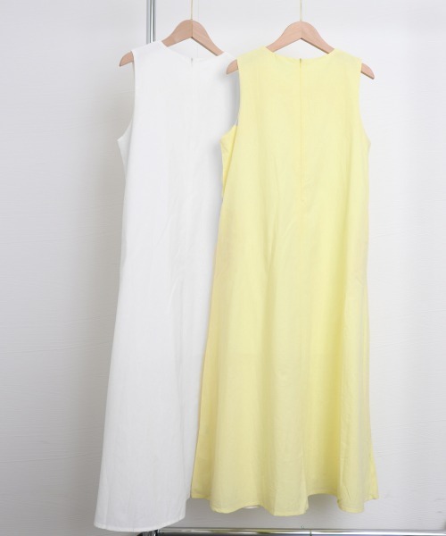Miniministore（ミニミニストア）の「リネンワンピース ノースリーブ 韓国風 夏服（ワンピース・レディース・ホワイト/イエロー・XL/L/M）」の15枚目の写真