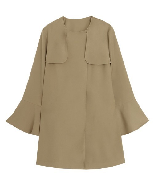 Pierrot（ピエロ）の「フレアスリーブライトアウター（トレンチコート・レディース・ベージュ/ネイビー/アイボリー・M/L）」の10枚目の写真