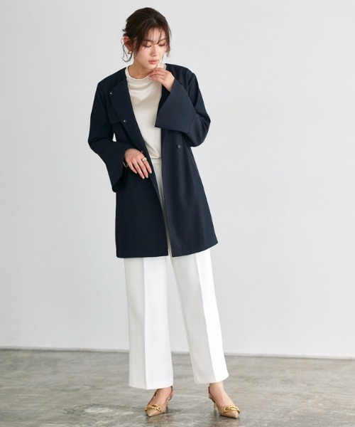 Pierrot（ピエロ）の「フレアスリーブライトアウター（トレンチコート・レディース・ベージュ/ネイビー/アイボリー・M/L）」の18枚目の写真