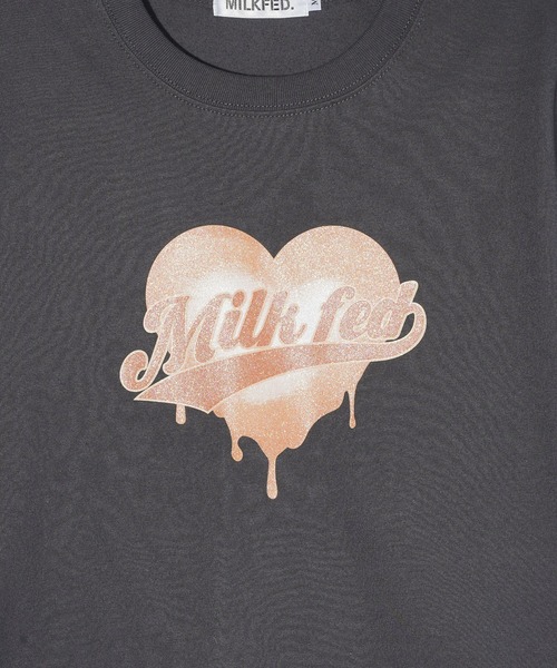 MILKFED.（ミルクフェド）の「HEART LOGO COMPACT S/S TEE（Tシャツ/カットソー・レディース・ライトイエロー/ホワイト/チャコール・S/M）」の8枚目の写真