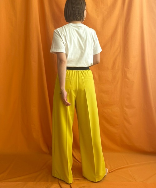 LHELBIE（レルビエ）の「AmicoフロッキーロゴTシャツ（Tシャツ/カットソー・レディース・ネイビー/ホワイト/チャコールグレー/ブラック・M）」の8枚目の写真