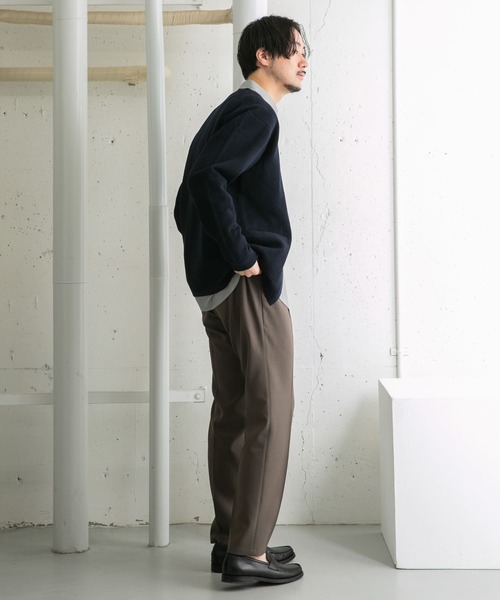 URBAN RESEARCH ROSSO MEN（アーバンリサーチロッソメン）の「変形カノコトッパーカーディガン（カーディガン/ボレロ・メンズ・ブラック/グリーン/ネイビー・MEDIUM/LARGE）」の12枚目の写真