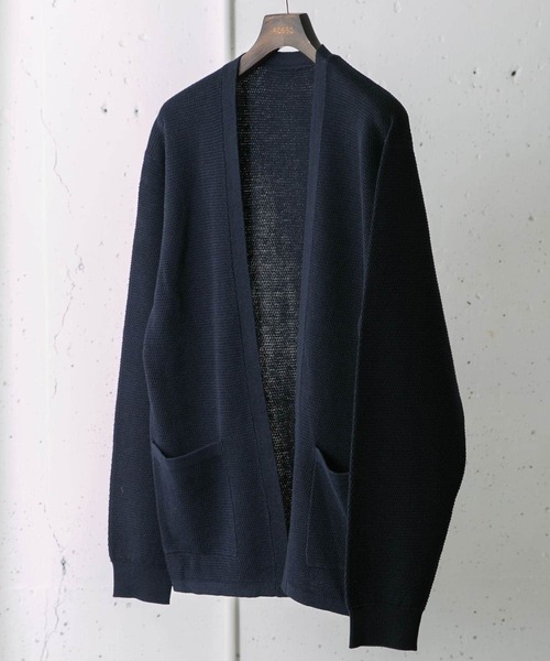 URBAN RESEARCH ROSSO MEN（アーバンリサーチロッソメン）の「変形カノコトッパーカーディガン（カーディガン/ボレロ・メンズ・ブラック/グリーン/ネイビー・MEDIUM/LARGE）」の13枚目の写真