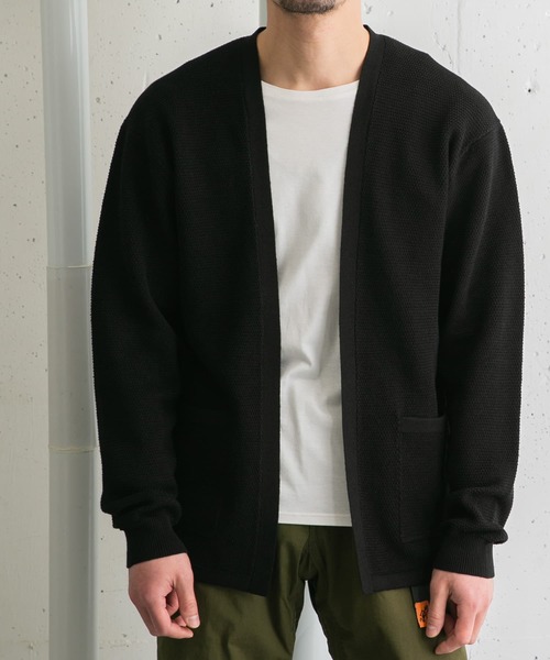 URBAN RESEARCH ROSSO MEN（アーバンリサーチロッソメン）の「変形カノコトッパーカーディガン（カーディガン/ボレロ・メンズ・ブラック/グリーン/ネイビー・MEDIUM/LARGE）」の14枚目の写真