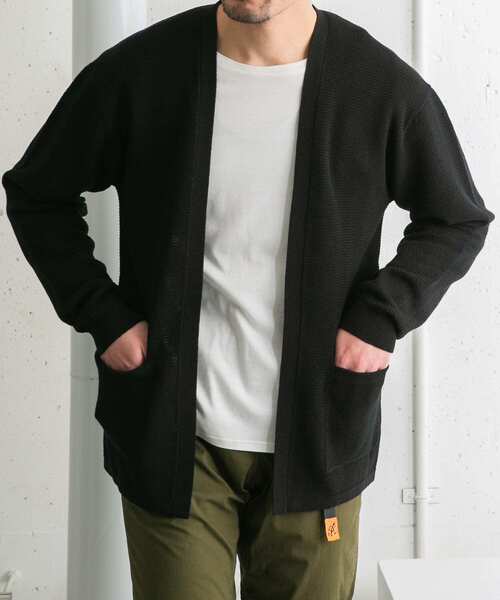 URBAN RESEARCH ROSSO MEN（アーバンリサーチロッソメン）の「変形カノコトッパーカーディガン（カーディガン/ボレロ・メンズ・ブラック/グリーン/ネイビー・MEDIUM/LARGE）」の15枚目の写真