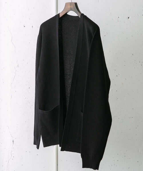 URBAN RESEARCH ROSSO MEN（アーバンリサーチロッソメン）の「変形カノコトッパーカーディガン（カーディガン/ボレロ・メンズ・ブラック/グリーン/ネイビー・MEDIUM/LARGE）」の22枚目の写真