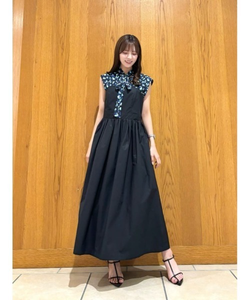 未使用★allureville★ アルアバイル★フォーマルワンピース★BLACK セール】シルキーポリエステルワンピース（ワンピース