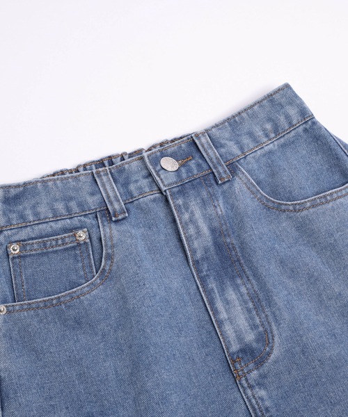 AMELY(エミリー)の「フロントスリットデニムスカート(デニムスカート・レディース・ブルー/ライトブルー/ブラック・M/L)」の16枚目の写真