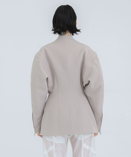 YOHEI OHNO(ヨウヘイオオノ)の「【YOHEI OHNO/ヨウヘイオオノ】Our Uniform Jacket/ユニフォームジャケット(テーラードジャケット・レディース・ベージュ/ブラック・36/38)」の21枚目の写真
