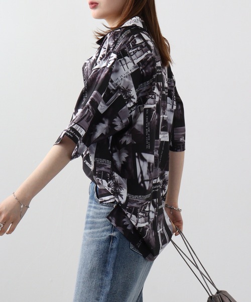 SUGGESTION(サジェッション)の「SUGGESTION H/S総柄開襟シャツ(シャツ/ブラウス・メンズ・ターコイズブルー/ホワイト/ブラック/マルチ・L/M)」の16枚目の写真