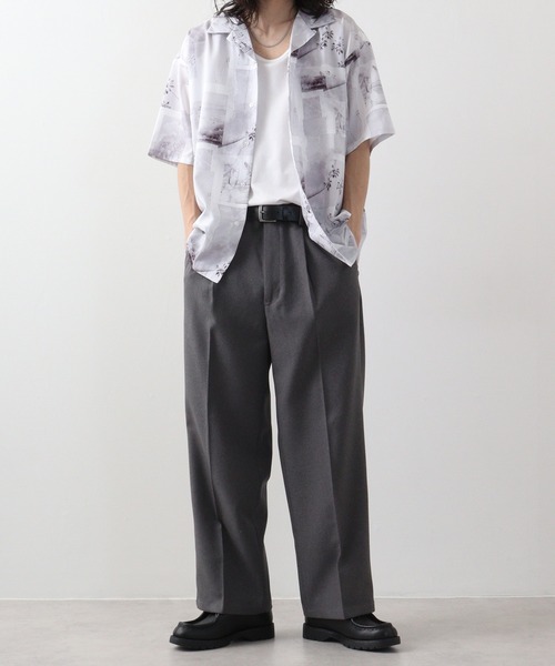SUGGESTION(サジェッション)の「SUGGESTION H/S総柄開襟シャツ(シャツ/ブラウス・メンズ・ターコイズブルー/ホワイト/ブラック/マルチ・L/M)」の9枚目の写真