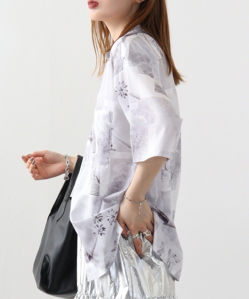 SUGGESTION(サジェッション)の「SUGGESTION H/S総柄開襟シャツ(シャツ/ブラウス・メンズ・ターコイズブルー/ホワイト/ブラック/マルチ・L/M)」の11枚目の写真