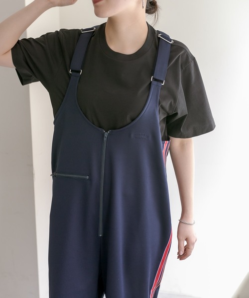 ear PAPILLONNER（イアパピヨネ）の「【GDSS(ジーディーエスエス)】ear別注・トラックオーバーオール（サロペット/オーバーオール・レディース・ブラック/ネイビー・MEDIUM）」の18枚目の写真