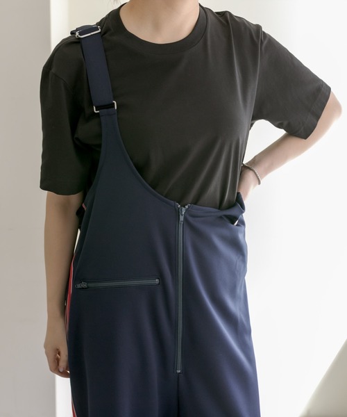 ear PAPILLONNER（イアパピヨネ）の「【GDSS(ジーディーエスエス)】ear別注・トラックオーバーオール（サロペット/オーバーオール・レディース・ブラック/ネイビー・MEDIUM）」の14枚目の写真