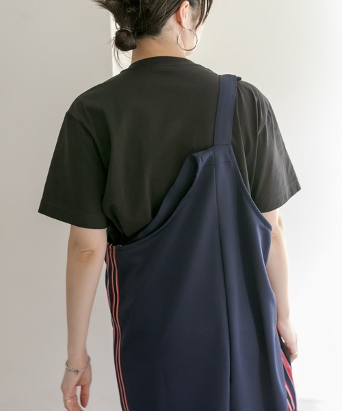 ear PAPILLONNER（イアパピヨネ）の「【GDSS(ジーディーエスエス)】ear別注・トラックオーバーオール（サロペット/オーバーオール・レディース・ブラック/ネイビー・MEDIUM）」の15枚目の写真