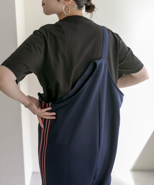 ear PAPILLONNER（イアパピヨネ）の「【GDSS(ジーディーエスエス)】ear別注・トラックオーバーオール（サロペット/オーバーオール・レディース・ブラック/ネイビー・MEDIUM）」の16枚目の写真