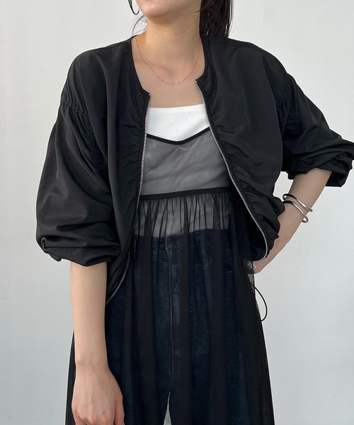 CAPRICIEUX LE'MAGE（カプリシューレマージュ）の「シャーリングブルゾン（ブルゾン・レディース・ホワイト/ベージュ/ブラック・FREE）」の20枚目の写真