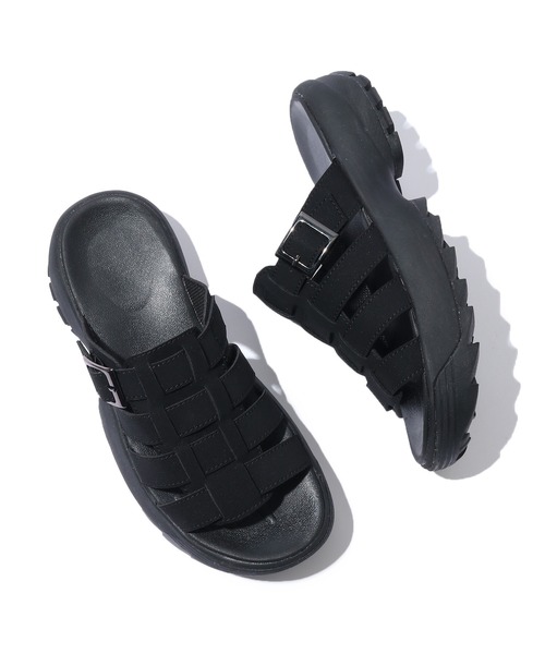 ROPE' PICNIC（ロペピクニック）の「グラディエータースライドサンダル（サンダル・レディース・ブラック/キナリ・23.5cm/24.5cm）」の14枚目の写真