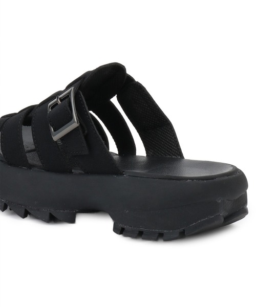 ROPE' PICNIC（ロペピクニック）の「グラディエータースライドサンダル（サンダル・レディース・ブラック/キナリ・23.5cm/24.5cm）」の12枚目の写真