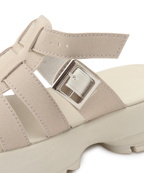 ROPE' PICNIC（ロペピクニック）の「グラディエータースライドサンダル（サンダル・レディース・ブラック/キナリ・23.5cm/24.5cm）」の5枚目の写真