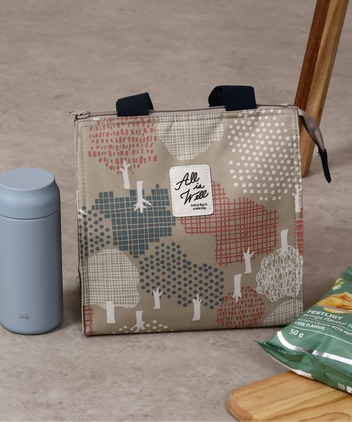 emesuelee(エメスーリー)の「保冷保温ランチスクエアBAG(エコバッグ/サブバッグ・レディース・ベージュ系1/ライトベージュ/ブルー/グリーン/イエロー/アイボリー/ピンク/ネイビー/チャコールグレー・フリー)」の5枚目の写真