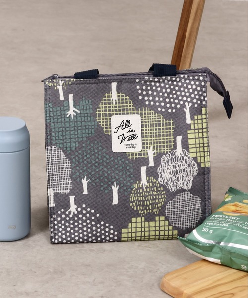 emesuelee(エメスーリー)の「保冷保温ランチスクエアBAG(エコバッグ/サブバッグ・レディース・ベージュ系1/ライトベージュ/ブルー/グリーン/イエロー/アイボリー/ピンク/ネイビー/チャコールグレー・フリー)」の3枚目の写真