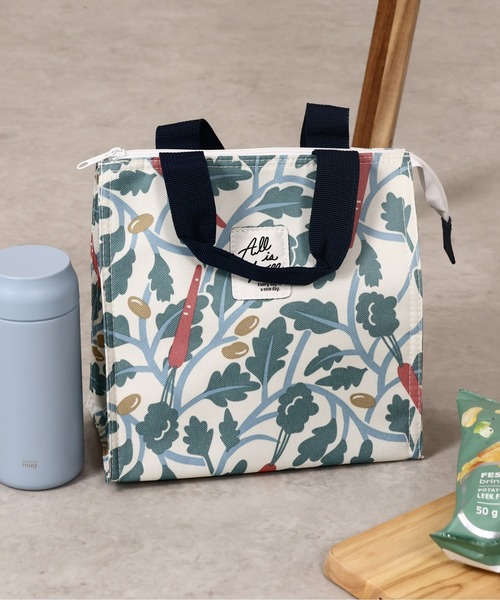 emesuelee(エメスーリー)の「保冷保温ランチスクエアBAG(エコバッグ/サブバッグ・レディース・ベージュ系1/ライトベージュ/ブルー/グリーン/イエロー/アイボリー/ピンク/ネイビー/チャコールグレー・フリー)」の2枚目の写真